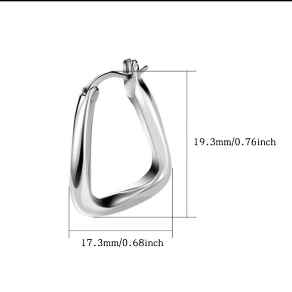 🆕❗️❗️Minimalist Luxury Style Hoop Earrings Sterling 925 Silver Jewelry. - Picture 3 of 7